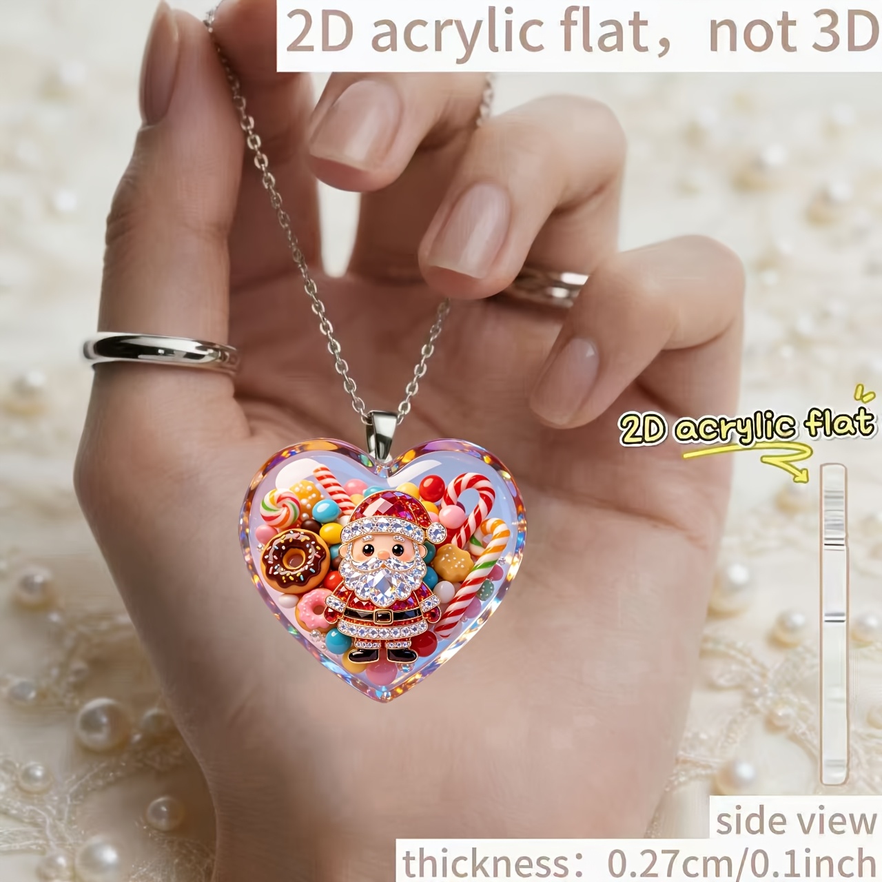 Acrylic Mouse with Crown Pattern Necklace for Women